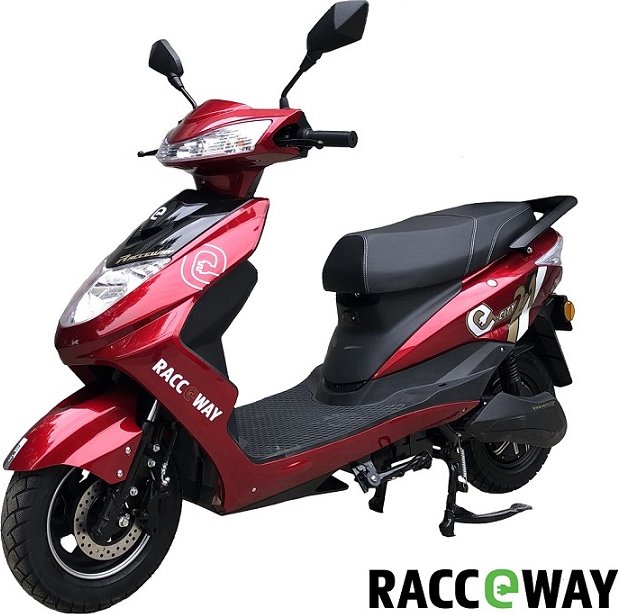 Elektroskútr RACCEWAY® CITY 21, červený + Nosič zdarma