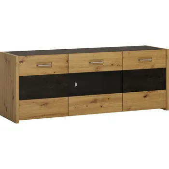 Televizní stolek ASINARA (AVILES) - TV STOLEK 3 dvíka - dub artisan/šedočerná (AVLF03) (W)**** VÝPRODEJ