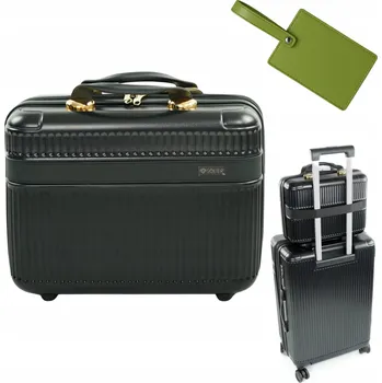 Solier Kufr tvrdý kabinový malý ABS Kufřík na kosmetiku cestovní příruční zavazadlo 15 l