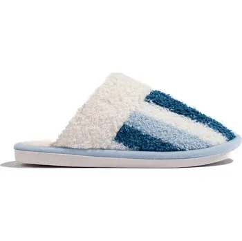 Dámské pantofle Praktické modré bílé dámské pantofle bez podpatku 36-37