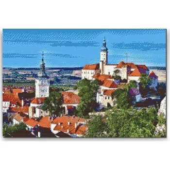 Diamantové malování Painting Queens Diamantové malování Mikulov 2, 40 × 60 cm, vypnuté plátno na rám, hranaté