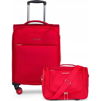 PUCCINI Sada CESTOVNÍCH KUFRŮ Látkové Kabinové + Kufřík Měkké 2v1