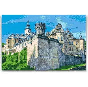Diamantové malování Painting Queens Diamantové malování Hrad a Zámek Frýdlant, 80 × 120 cm, bez rámu, hranaté