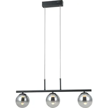 Italux PND-34381-3-BK LED závěsné stropní svítidlo Velada | 15W LED | 610lm | 3000K + sada - Trio LED žárovka 2x10W | E27 | 3000K | 806lm