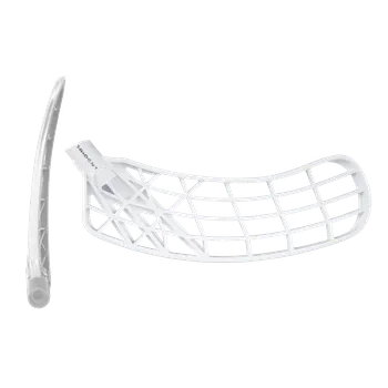 Florbalová čepel SALMING Trident Blade Touch X White L - Levá ruka dole/Bílá/tvrdá - Touch X (PP-H)