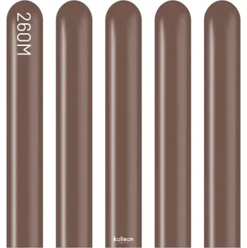Balónek Modelovací balonky hnědé, Standard Chocolate Brown 260M – 100 ks