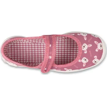Dívčí bačkory Balerínky bačkůrky botičky Befado 114X558 114Y558 růžové se zajíčky, suchý zip velikost: 29