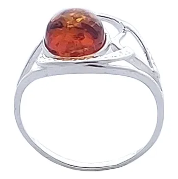 Prsten Jantarový prsten s kulatým jantarem II. ve velikostech 57, 59