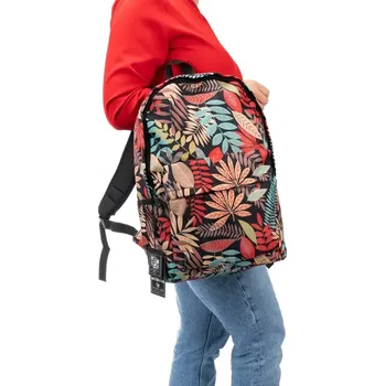 Městský batoh Cestovní dámský batoh Lístek BB39 (Extra barevný cestovní dámský batoh vhodný na výlet i do města, rozměr 42 x 31 x 16 cm, objem cca 20 l)