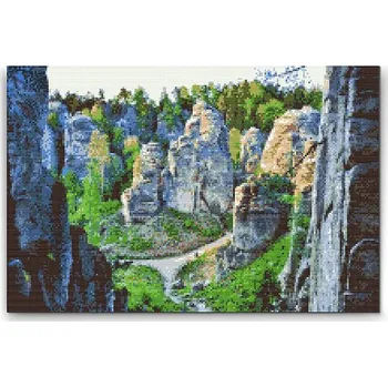 Diamantové malování Painting Queens Diamantové malování Prachovské skály, 80 × 120 cm, s rámem, hranaté