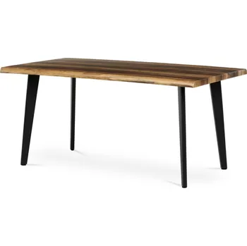 Jídelní stůl Jídelní stůl FENKALIV 160x90, dekor staré dřevo, černý kov + vyzvednutí ZDARMA