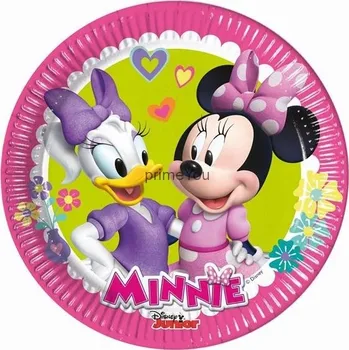 Party nádobí Talířky Procos Minnie Mouse 20 cm, 8 ks