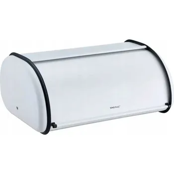 chlebník VELKÝ KOVOVÝ CHLEBNÍK ZÁSOBNÍK NA PEČIVO CHLÉB ROHLÍKY OCELOVÝ BÍLÝ