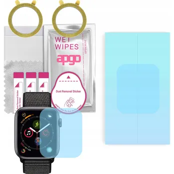 2x Hydrogelová ochranná Fólie apgo HD HQ FLEX pro Apple Watch 4 (44mm)