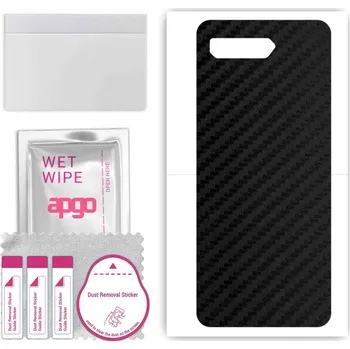 Pouzdro na mobilní telefon Fólie / Ochranná fólie na ZÁDA pro Asus ROG Phone 5 Pro - Vzhled Carbon (Karbonový)