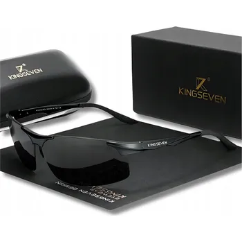 Pánské sluneční brýle KINGSEVEN sportovní černé UV-400 s pouzdro