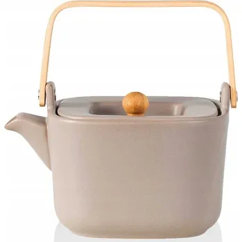 Konvice na čaj Tradiční keramická Konvice Husla 1 l béžová