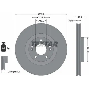 Brzdový kotouč Brzdový kotouč TEXTAR 92341803