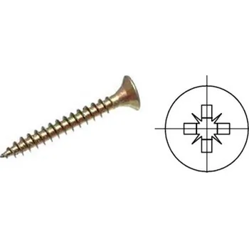 Vrut STRONG StrongFix Vrut PZ 3x16 zápustná hlava zinek žlutý PZ1