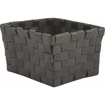 Sada koupelnových doplňků MSV malý úložný organizér, šedý, PP, 14 x 14 x 9 cm