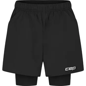 Dámské kraťasy CEP běžecké šortky 2 v 1 - dámské - černá Velikost: XS