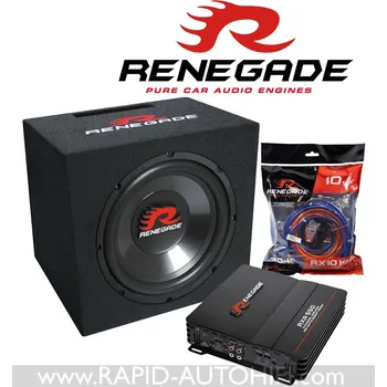 Auto Hi-Fi SET Subwoofer RENEGADE RXV1000 + Zesilovač RXA550 + Sada RX10KIT