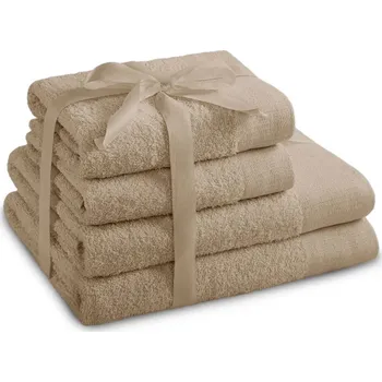 Ručník Sada bavlněných ručníků AmeliaHome AMARI béžová, velikost 2*70x140+2*50x100