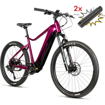 Elektrokolo Horské elektrokolo LEADER FOX KENT 29", model 2025-3, baterie 20Ah/720Wh, raspberry