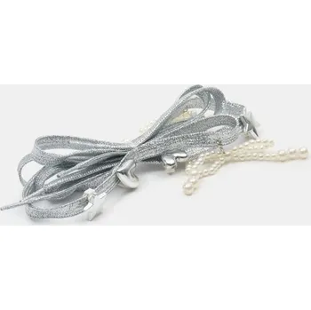 Tkaničky do bot Sinsay - Tkaničky s připínáčky 2 pack - sříbrná - 543HF-SLV - 543HF-SLV-ONE