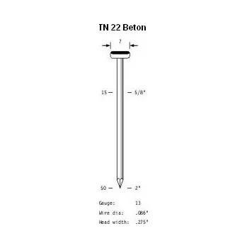 Hřebík Hřebíky do betonu v pásku OMER TN22/45 B