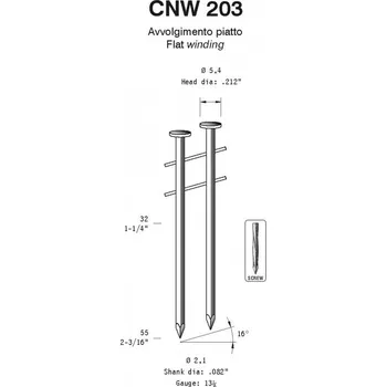 Hřebík Kroucené hřebíky OMER CNW 203/45 ER
