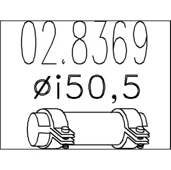 Automobilové těsnění MTS Spojovací trubky výfukového systému MTS 02.8369