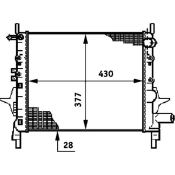 Motor automobilu Chladič, chlazení motoru MAHLE CR 614 000P