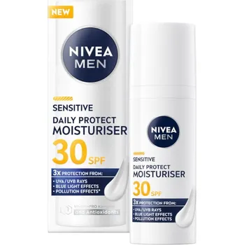 Pleťový krém Nivea Men Sensitive Daily Protect hydratační krém na obličej SPF30 50ml