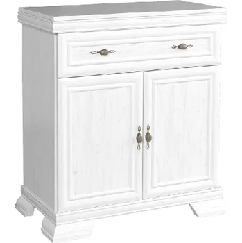 Komoda Skříňka KORA, sosna andersen, bílá