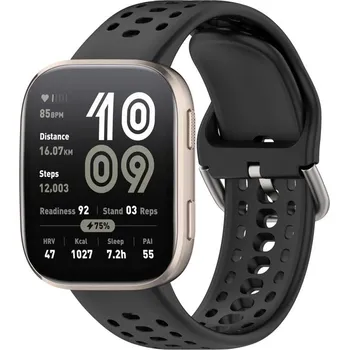 Příslušenství k chytrým hodinkám VSECHNONAMOBIL 111246 AIRY Silikonový řemínek pro Amazfit Bip 6 černý