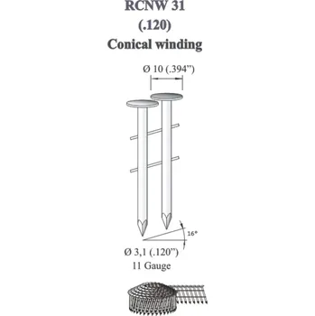 Hřebík Lepenáče - Hladké hřebíky OMER RCNW 31/32