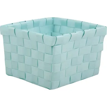 Sada koupelnových doplňků MSV malý úložný organizér, pastelově zelený, PP, 14 x 14 x 9 cm