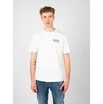 Pánské tričko Diesel T-Shirt A13872-0QIAM Bílá Regular Fit L