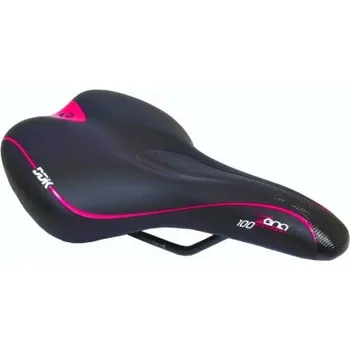 Sedlo na kolo dámské sedlo DDK D100 Zena - Černá/růžová, 270x180 mm