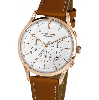 Hodinky Jacques Lemans 1-2068R Retro Classic Chronograph Mens Watch 41mm 5ATM
