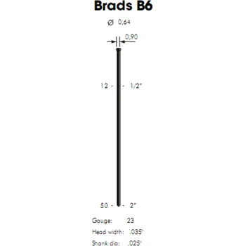 Hřebík Mikro bredy OMER B6 / 35 STANOX