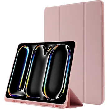 Pouzdro na tablet VSECHNONAMOBIL 76521 LEATHER Zaklápěcí kryt pro Apple iPad Pro 11 2024 / M5 2025 světle růžový