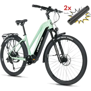 Elektrokolo Krosové elektrokolo LEADER FOX BARNET dámské 28", model 2025-2, baterie 20Ah/720Wh, barva mint