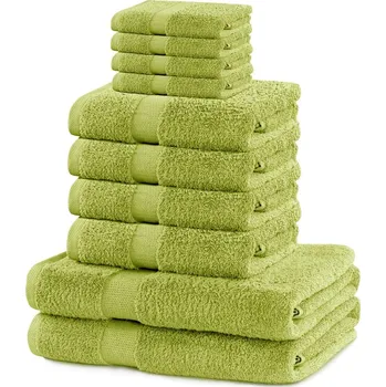 Ručník Sada ručníků DecoKing Kunis světle zelených, velikost 2*70x140+4*50x100+4*30x50