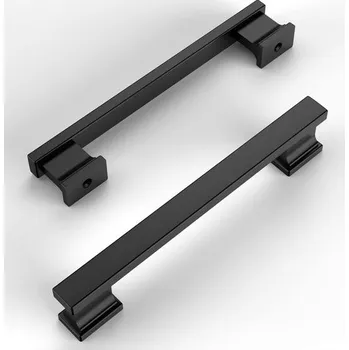 Systém vstřikování Amerdeco 10 kusů úchytek na nábytek s nadváhou, černé kuchyňské úchytky, rozteč otvorů 128 mm,