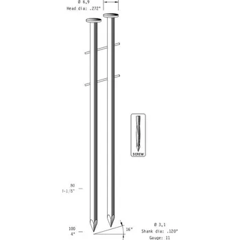 Hřebík Kroucené hřebíky OMER CNW 31/100 E
