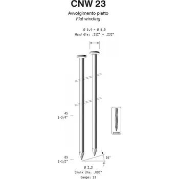 Hřebík Kroucené hřebíky OMER CNW 23/60 E