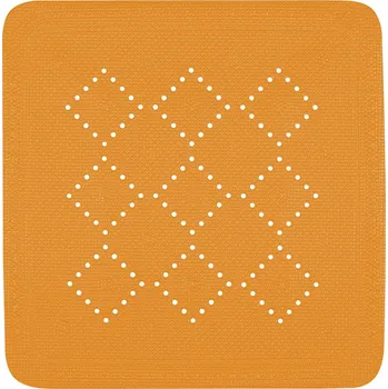 Protiskluzová podložka Spirella protiskluzová podložka do sprchy ALASKA, oranžová, PVC, 55 x 55 cm