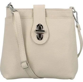 Kabelka Stylová dámská kožená crossbody Dopina, béžová